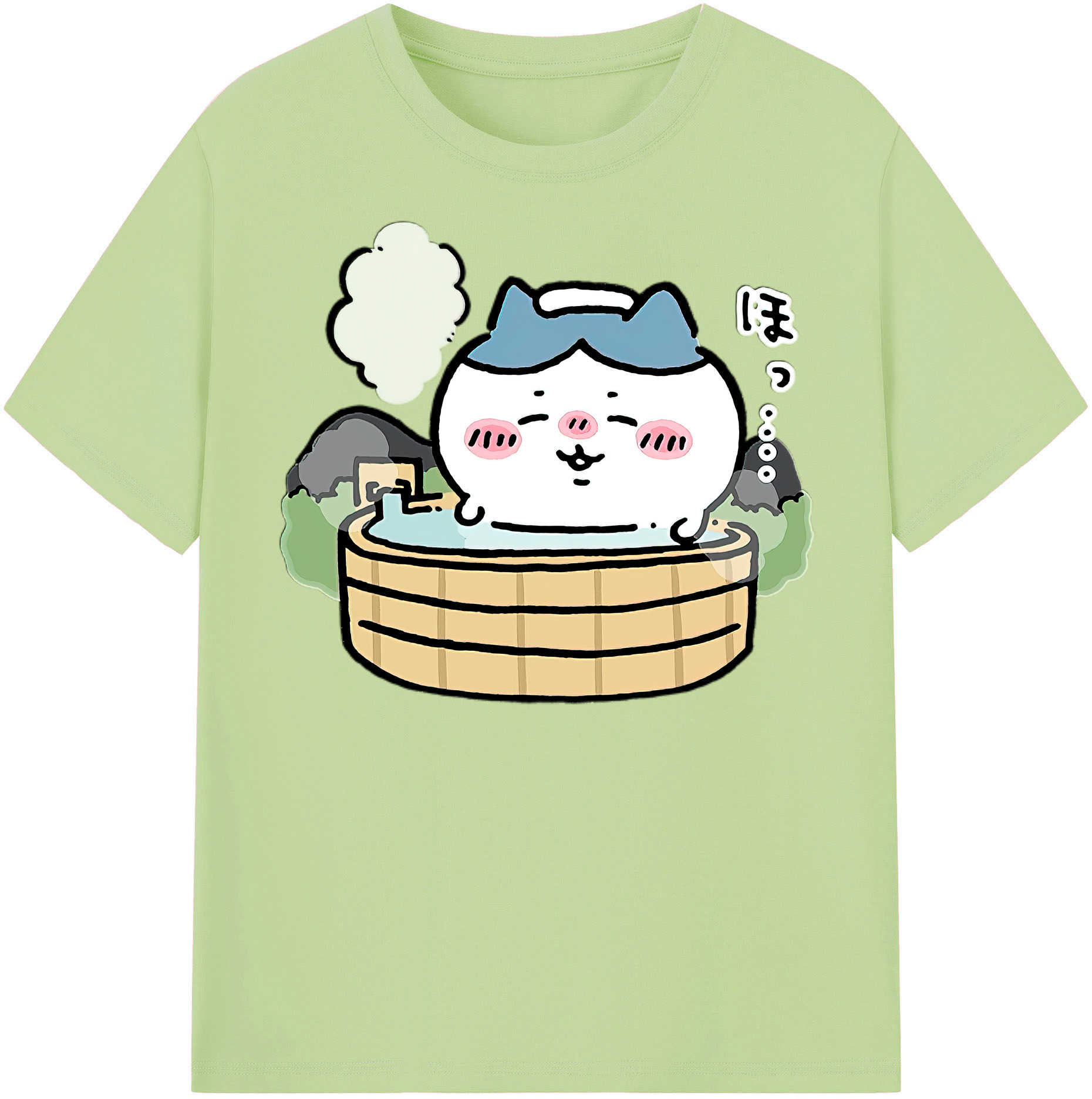 （画像用） ちいかわ ハチワレ Chii-kawa hachiware 綿100％半袖Tシャツ（フロントプリント）